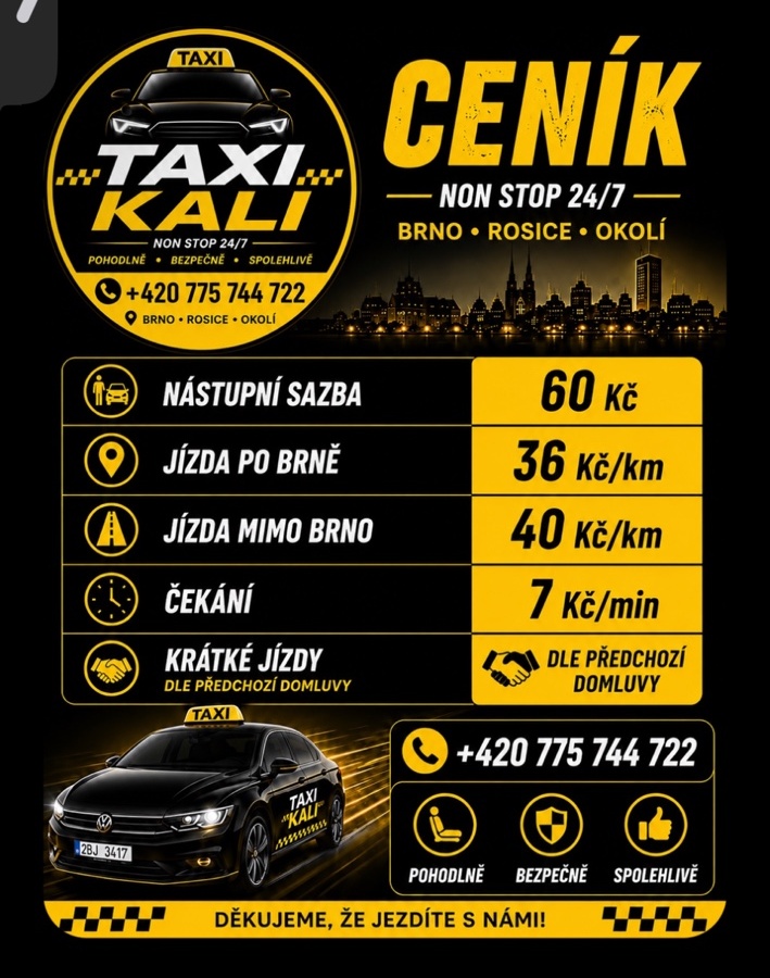 Taxi Kali – střed webu